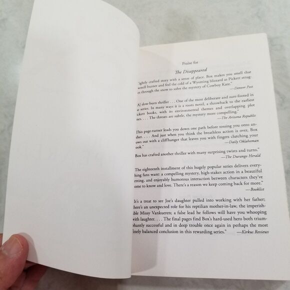 The disappeared by C. J. box paperback first printing 2018 - Picture 4 of 9